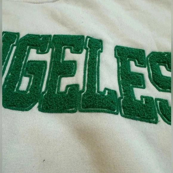 Los Angeles Preppy Varsity Style Sweatshirt Tennis Fleece Letters Y2K Obersized - Picture 4 of 10